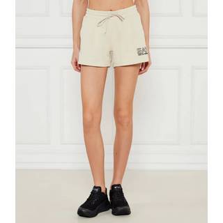 EA7 Emporio Armani Shine Logo Shorts, Cream - XXS
