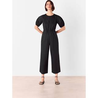 Whistles Whistles Black 100% Cotton Broderie Poplin Jumpsuit