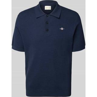 GANT Herre Tekstureret poloskjorte af bomuld (XXXL)