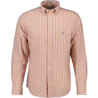 GANT Regular Fit Classic Oxford Striped Shirt Orange