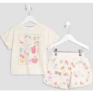 River Island River Island Cream Sunglasses T-Shirt and Shorts Set