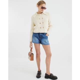 River Island River Island Blue Denim Elasticated A Line Shorts