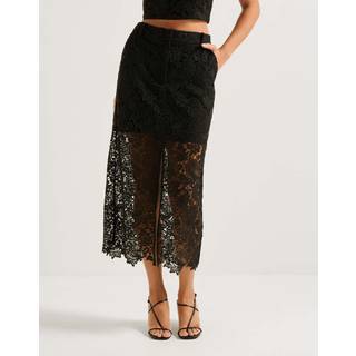Forever New Forever New Black Lana Lace Midi Skirt