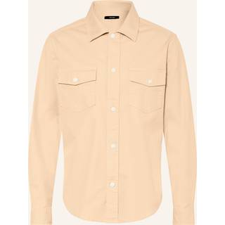 Reiss Reiss Stone Malaki Cotton Twill Twin Pocket Overshirt With Stretch
