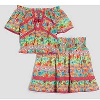 River Island Piger Tropical Stribet Nederdele Sæt122128cm