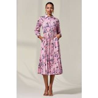 Jolie Moi Plisseret Button Up Midi Kjole42