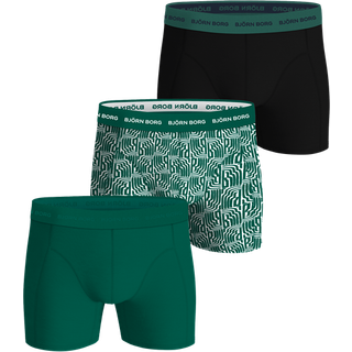 Cotton Stretch 3-pak Boxershorts, Grøn, XL