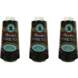 American & Efird A&E Maxi Lock Stretch Thread 2000yd Black (3 Pack)