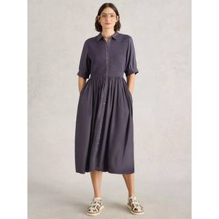 White Stuff White Stuff Purple Valeria Shirred Dress