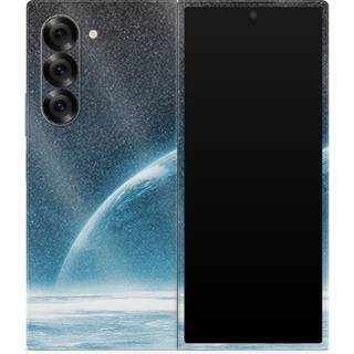 Glans glitter telefon hud kompatibel med Samsung Galaxy Z fold 6 - Ydre rum - Premium 3m vinylbeskyttende indpakningsovertr?kningsd?kning - Let a
