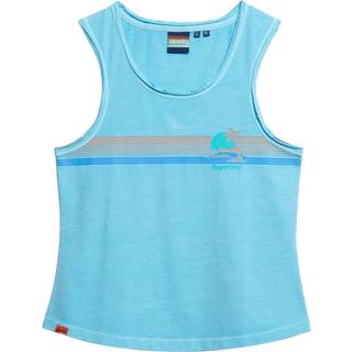 Superdry Superdry Blue 100% Cotton Outdoor Stripe Scoop Neck Tank