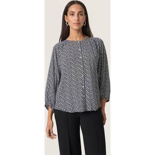 Soaked In Luxury Slarjana Leodora Blouse 3/4 Bluser 30408173 Nightsky W White Dots (XXLARGE)