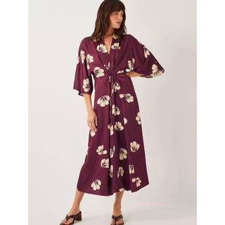 Monsoon Monsoon Purple Roz Floral Print Wrap Midi Dress - XX-Large