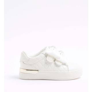 River Island River Island White Girls Bow Trainers