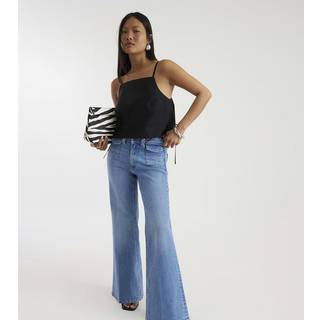 River Island River Island Blue Petite Relaxed Flare High Rise Jeans