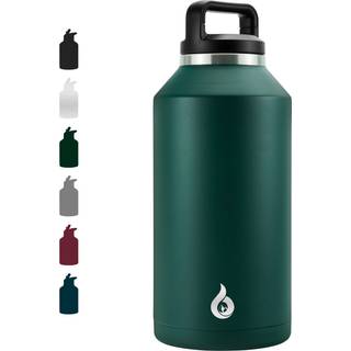 Bjpkpk halv gallon vandflaske isoleret opvaskemaskine sikker 64 oz vandflaske med håndtag lækage BPA gratis vandkande stor rustfrit stål vandflas