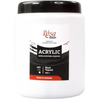 Rosa Akrylmaling 1000ml. Black (403)