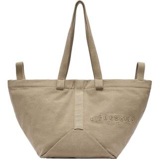 Liebeskind Elvira Denim M Shopper taske beige