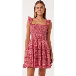 Forever New Forever New Red Odette Printed Cotton Mini Dress
