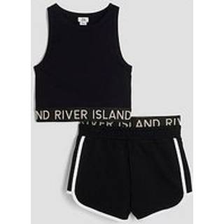 River Island River Island Black Girls Glitter Tank Top Set