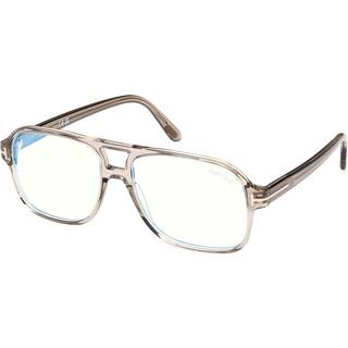 Tom Ford FT6058-B Blue-Light Block 051 58 Briller Mænd Brun - Transparent Mastic Brown - 58mm