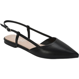 Maelle dame slingback ballerina sko BS-8 - Black - 37