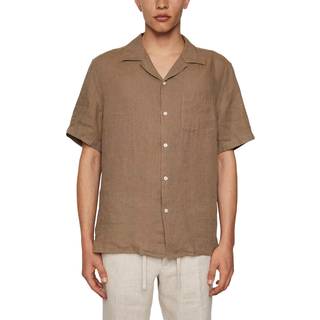 J.Lindeberg Elio Linen Melange Shirt Nutmeg