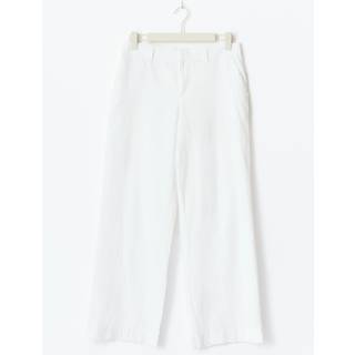Gina Tricot-Wide linen blend trousers-Hørbukser-Hvid-42-Dame