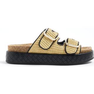 River Island River Island Brown Double Strap Flatform Footbed Sandals