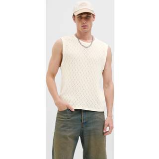 Ensfarvet Strikket T-shirt