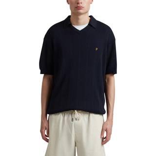 Farah Woodford Knit Polo T Shirt True Navy