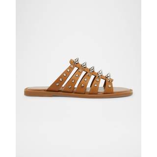 Christian Louboutin Charja spiked leather sandals - brown - EU 37