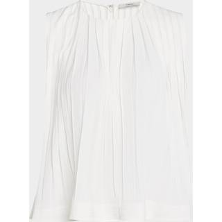 Vince Top Pleated A-Line Crew Neck L - Offwhite - L