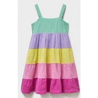 Crew Clothing Crew Clothing Green 100% Cotton Scallop Tier Dress