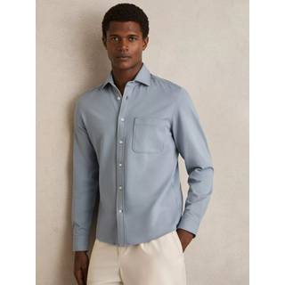 Reiss Kappo bomuld-twill cutaway-krave overshirtlarge