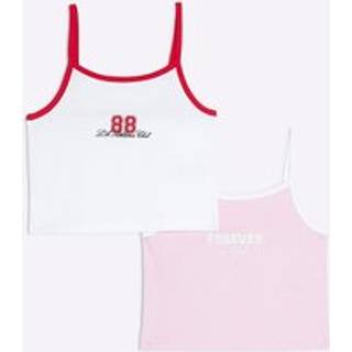 River Island River Island Red Girls Tank Tops 2 Pack