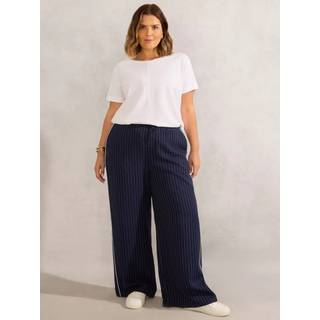 Live Unlimited Live Unlimited Blue Curve Pinstripe Drawstring Trousers