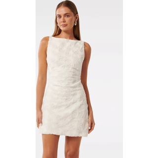 Forever New Forever New Cream Finlay Floral Print Textured Mini Dress