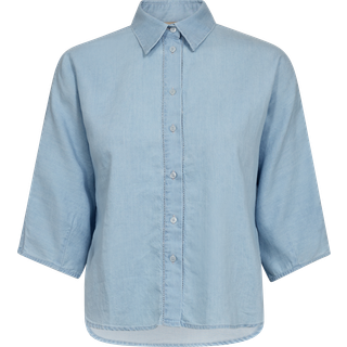 Mos Mosh Mmangelina Denim Shirt Skjorter 171700 Light Blue Denim (XL)