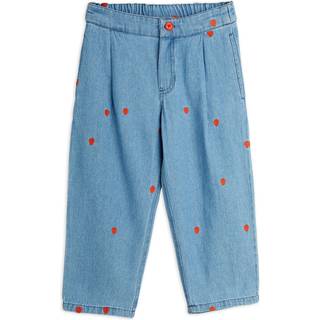 Mini Rodini GOTS Mini Hearts Aoe Vævede Bukser Blue  92/98 cm    92/98 cm  unisex