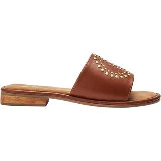 Moda in Pelle Moda in Pelle Animal Print Ferula Flat Studded Mules