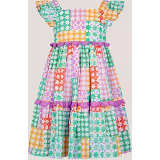 Monsoon Monsoon Green Colourblock Star Print Dress