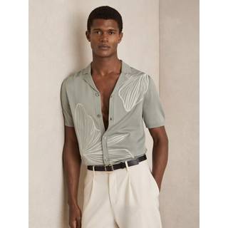 Reiss Reiss Laurent Flower Brodered Strik Skjorter - X-Small