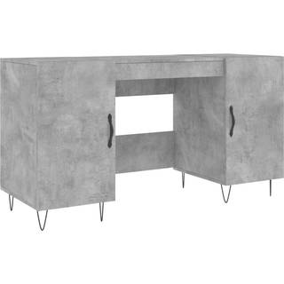 Skrivebord 140X50X75 Cm Konstrueret Træ - Betongrå