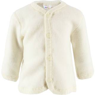 Naturfarvet cardigan i soft uld