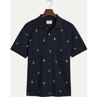 GANT Embroidered Sailing Polo Evening Blue