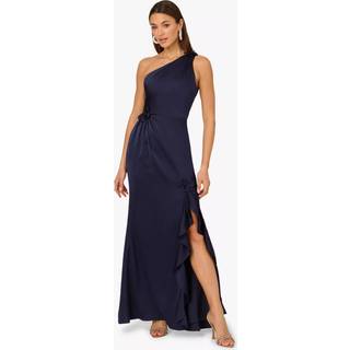 Adrianna by Adrianna Papell Blue Stretch Satin Long Dress42