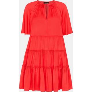 Whistles Whistles Red Satin Trapeze Mini Dress