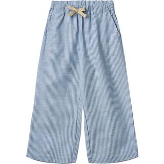 Wheat GOTS Sasha Bukser Blue Stripe 116 cm  Blå  116 cm  Unisex