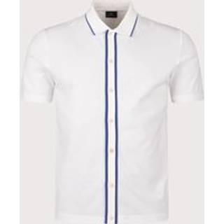 Paul Smith Button Front Polo T Shirt White